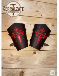 Templerarmbänder Kreuz von Santiago in Braun 2