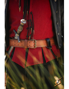 Piratenriem van leermodel Hunter, bruin