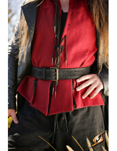 Piratenriem van suède model Hunter, zwart