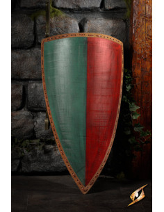 Middeleeuws tweekleurig schild voor LARP, model Heater,...