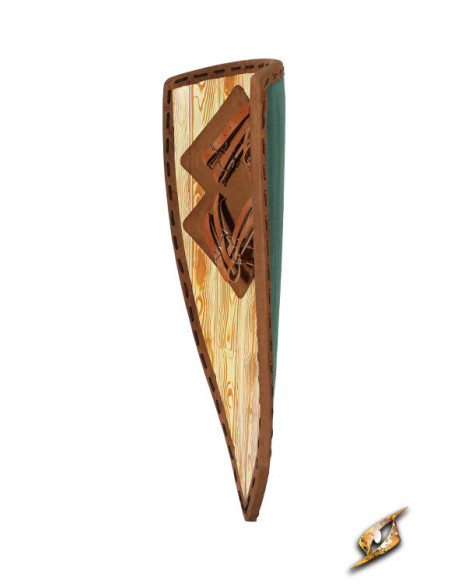 Middeleeuws tweekleurig schild voor...