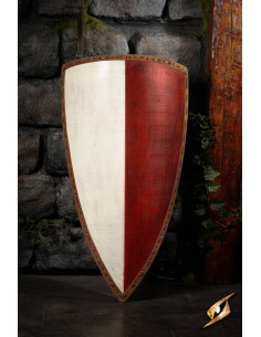 Middeleeuws tweekleurig schild voor LARP, model Heater,...