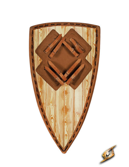 Escudo medieval bicolor para LARP...