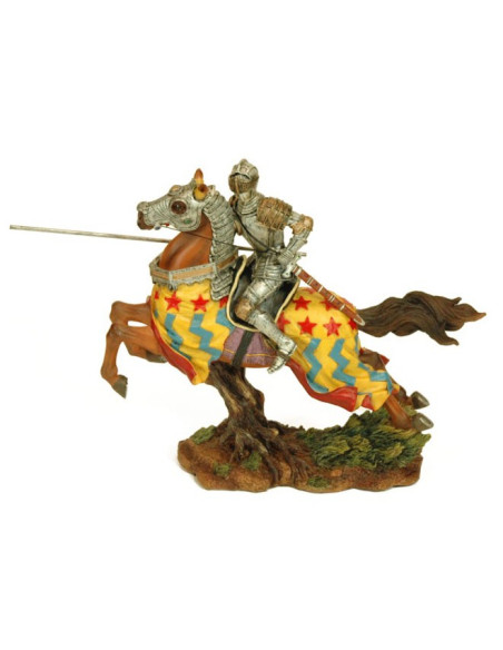 Figur mittelalterlicher Ritter zu Pferd