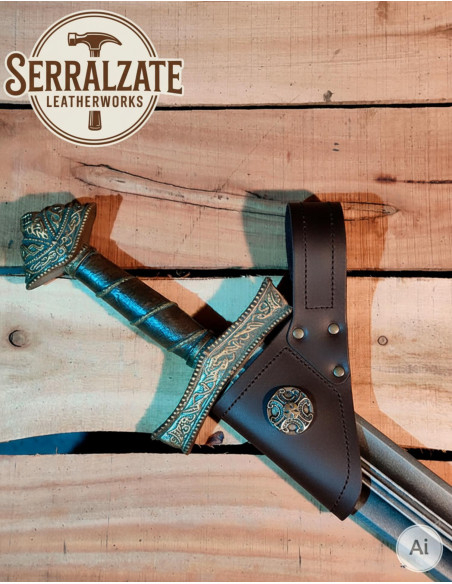 Middeleeuws leren heupbandje om...