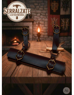 Tahalí para espada ajustable al cinturón, marrón oscuro
