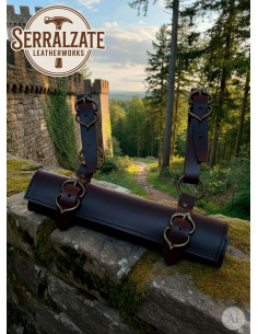 Halsband für verstellbaren Schwertgurt, dunkelbraun 2