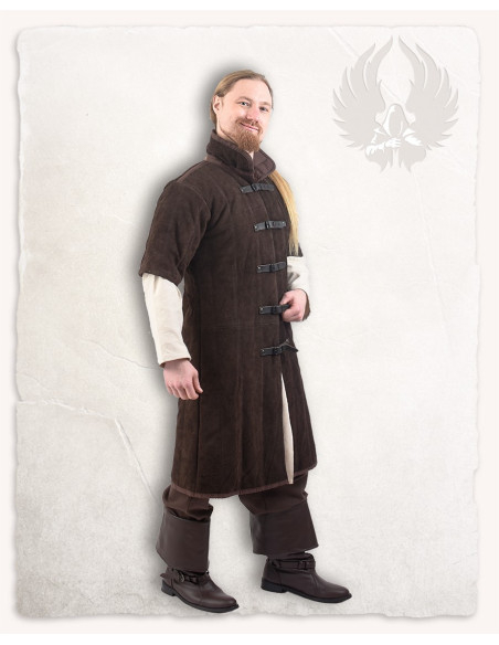 Middelaldergambeson i ruskind model...