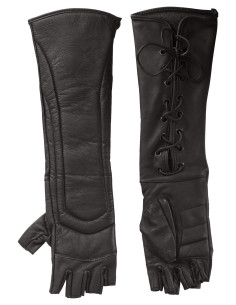 Middeleeuwse vingerloze leren handschoenen, model...