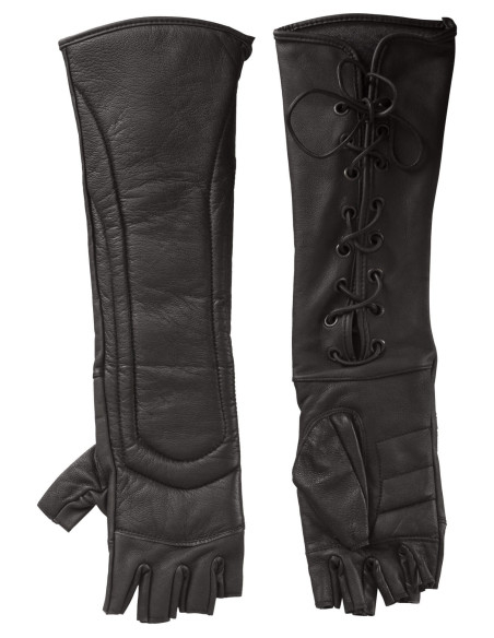 Guantes medievales sin dedos en piel...