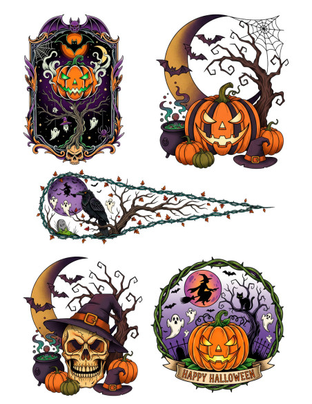 Tijdelijke Halloween-tatoeage met thema