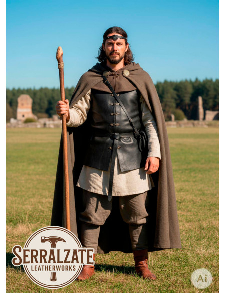 Ridders med rombofris med blade, sort