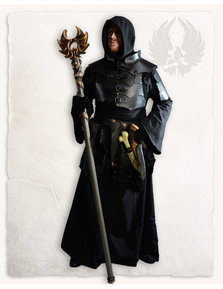 Wildlederjacke mit schwarzen...