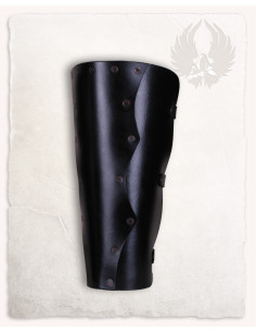 Mittelalterliche Lederarmbänder im Rasmus-Modell, schwarz 2