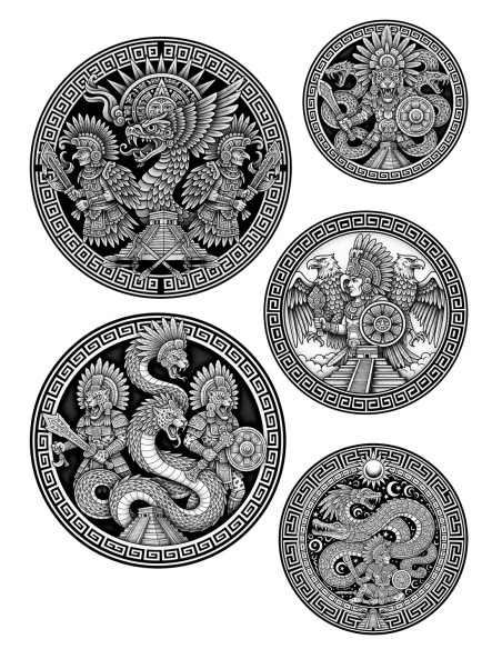 Temporäres Tattoo Mesoamerikanisches...