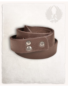 Feiner mittelalterlicher Gürtel aus Doran-Leder, braun 2