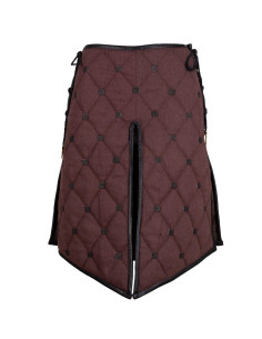 Falda medieval gambesón algodón modelo Kovira, color marrón
