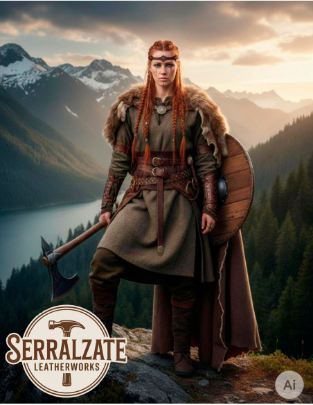 Vikinge-medieval krone i mørkebrunt...