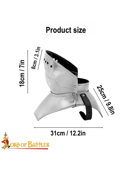Gothic-Kragen mit Faltmaske, poliert
