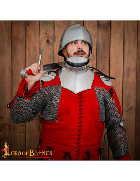 Gothic-Kragen mit Faltmaske, poliert