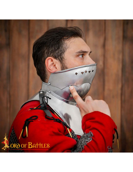 Gothic-Kragen mit Faltmaske, poliert