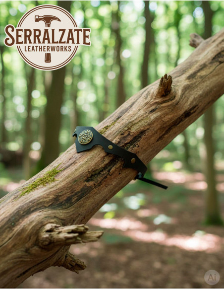 Celtisk Tiara himmelstorm i sort læder