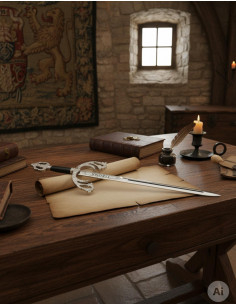 Medieval helm en briefopener Tizona del Cid supportpakket 2