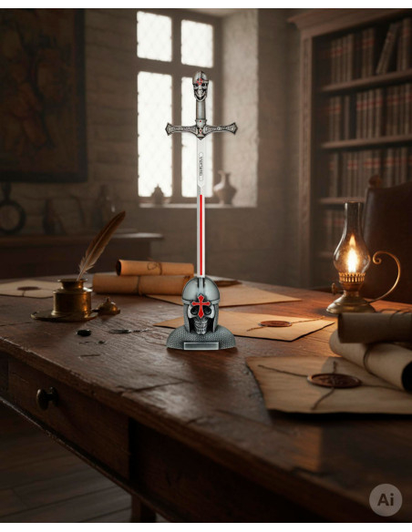 Pack soporte abre-cartas y casco...