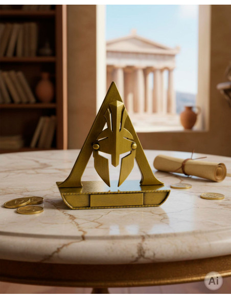 Spartaanse kaarthouder, 7,2 x 8 cm.