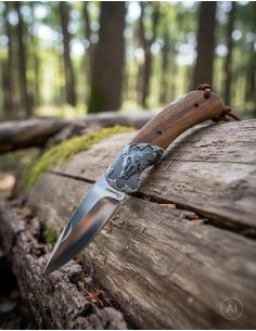 Albainox verzamelmesje met Jachthoornen (21,5 cm.)