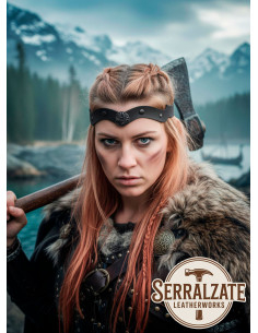 Viking-Keltisch diadeem met windknoop in zwart 2