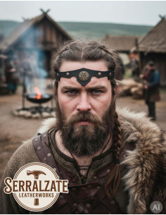 Diadema Vikinga-Celta ráfagas de viento en negro