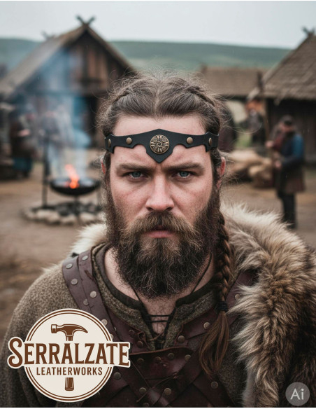 Viking-Celtic Tiara sort med vindstød...