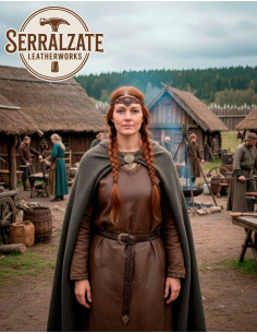 Diadema Vikinga-Celta ráfagas de viento en marrón 2