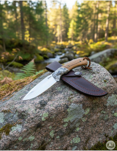 Jagdmesser Albainox mit Wildschwein-Vorsteckmesser (24 cm)