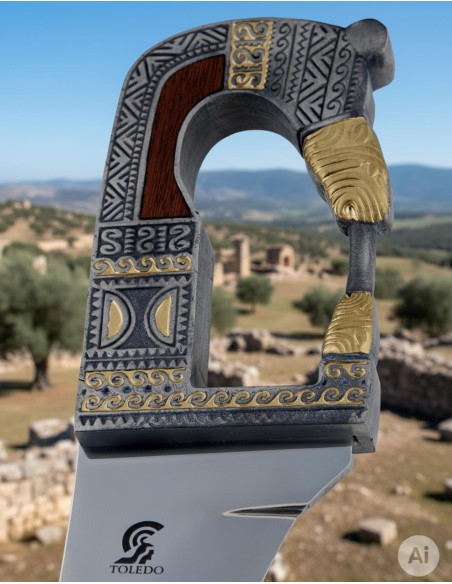 Verzierte iberische Falcata, 64 cm.