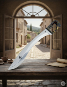 Falcata Íbera decorada, 64 cms.