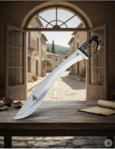 Dekoreret iberisk falcata, 64 cm.