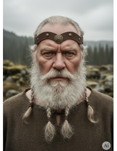 Tiara Vikinga Yggdrasil en marrón