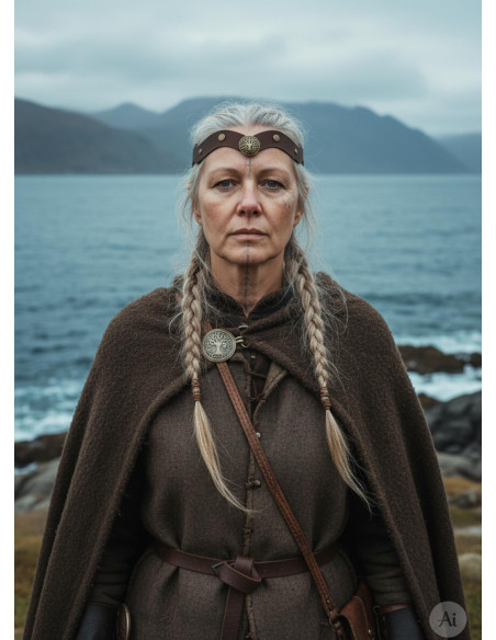 Tiara Vikinga Yggdrasil en marrón