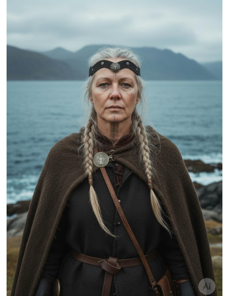 Viking Tiara Yggdrasil in Schwarz