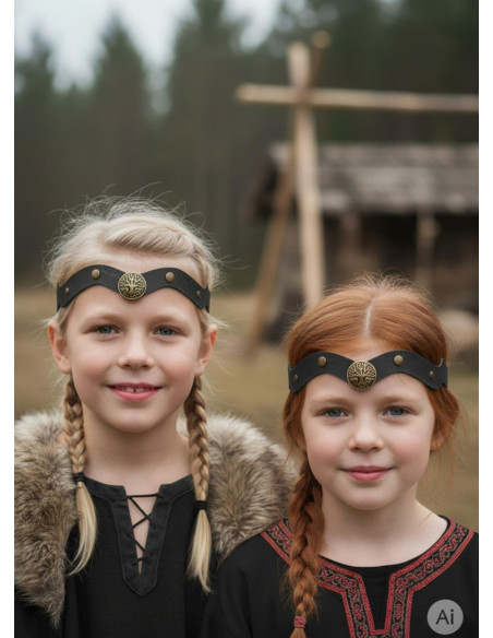 Viking Tiara Yggdrasil in Schwarz