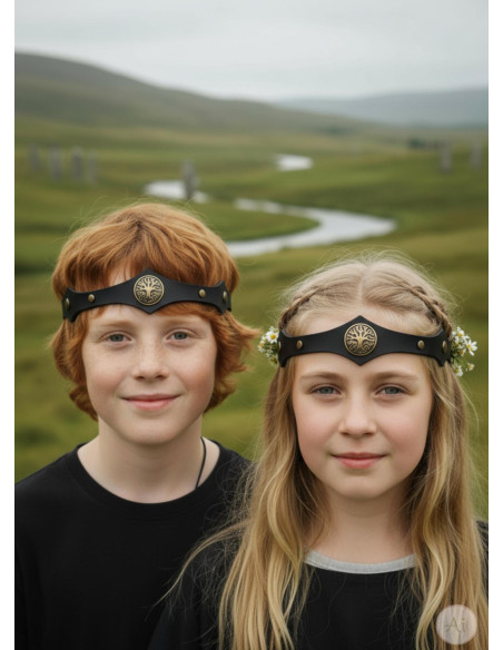 Vikinga Tiara fra ask Yggdrasil i sort