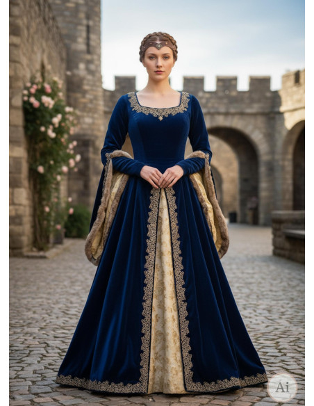 Mittelalterliche Tiara Florian in Braun