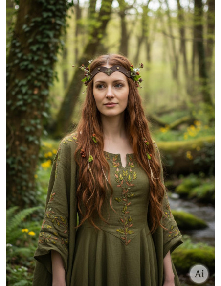 Mittelalterliche Tiara Florian in Braun