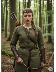 Middeleeuwse tiara Florian uit het bos in bruin 2