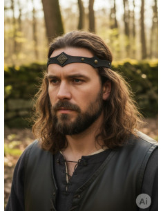 Medieval tiara Florian fra skoven i sort 2