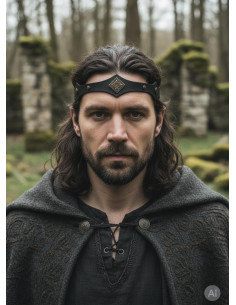 Medieval tiara Florian fra skoven i sort