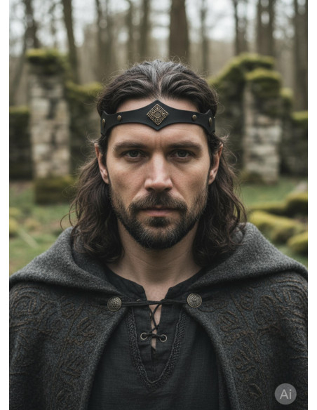 Medieval tiara Florian fra skoven i sort