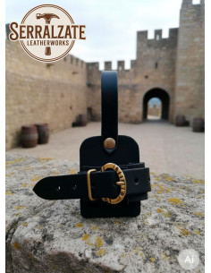 Tahalí de cinturón para dagas y cuchillos, negro